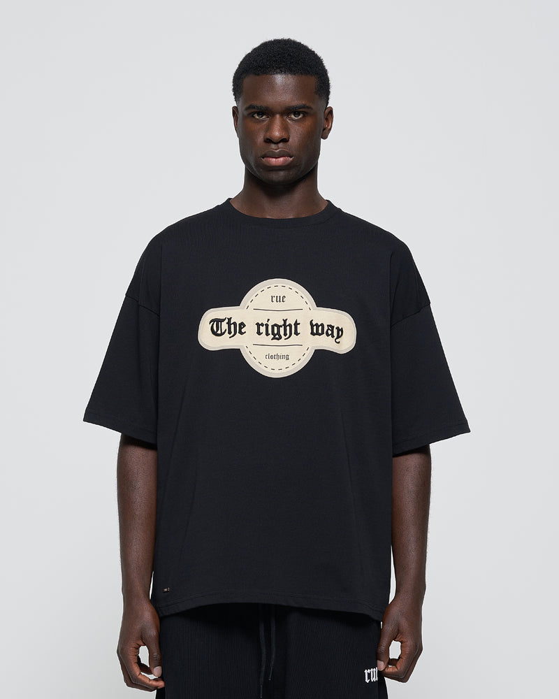 The Right Way Oversize Tee Black