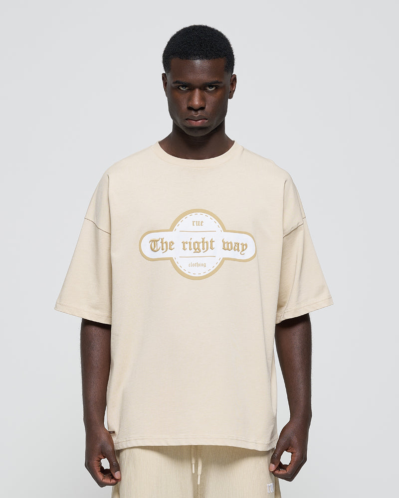 The Right Way Oversize Tee Beige
