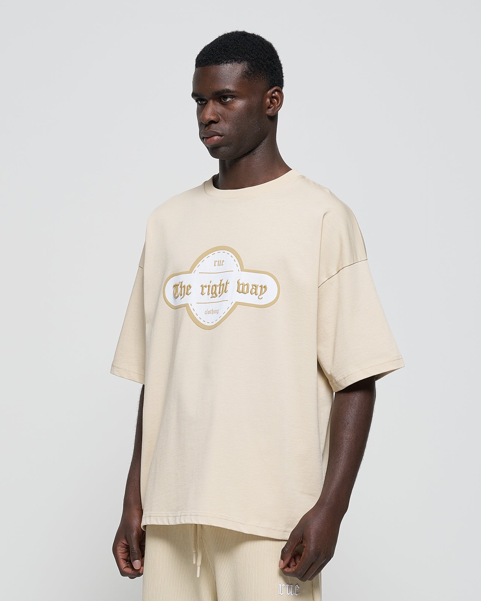 The Right Way Oversize Tee Beige