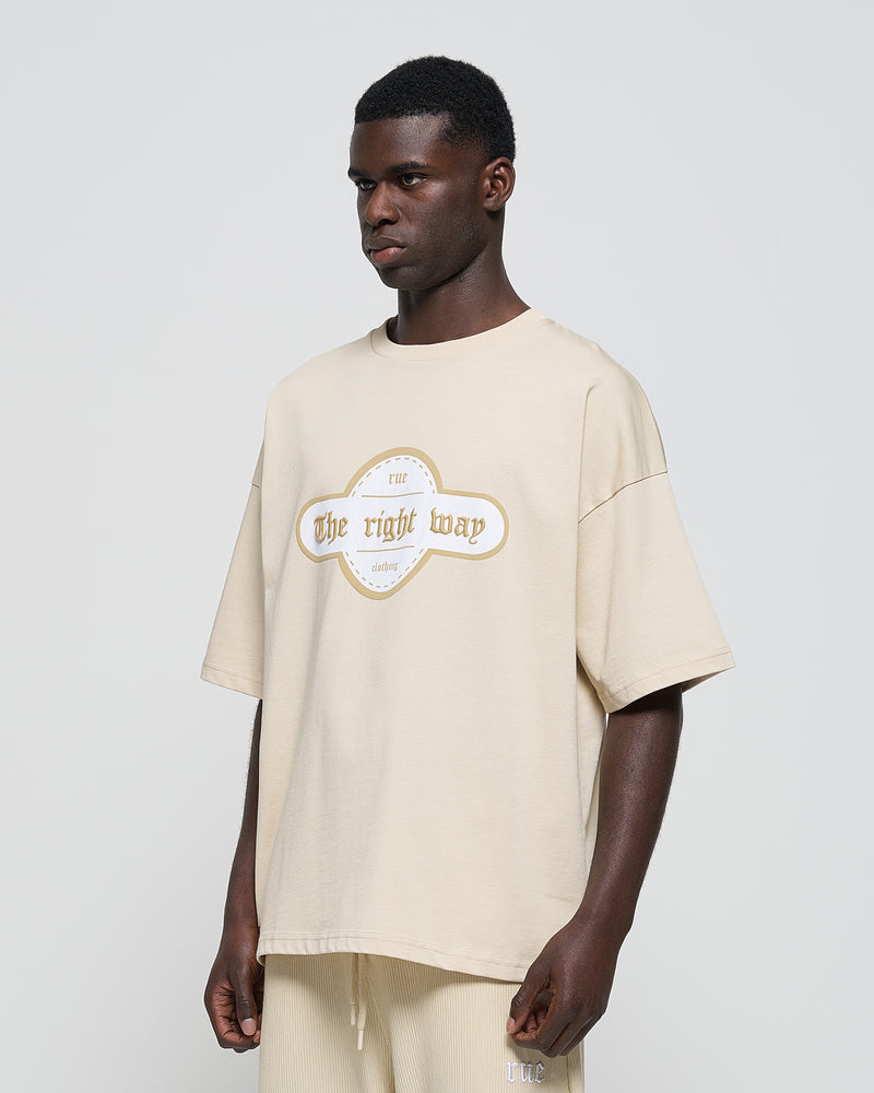 The Right Way Oversize Tee Beige