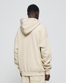 Heavy Rue Waffle Zip Hoodie Beige