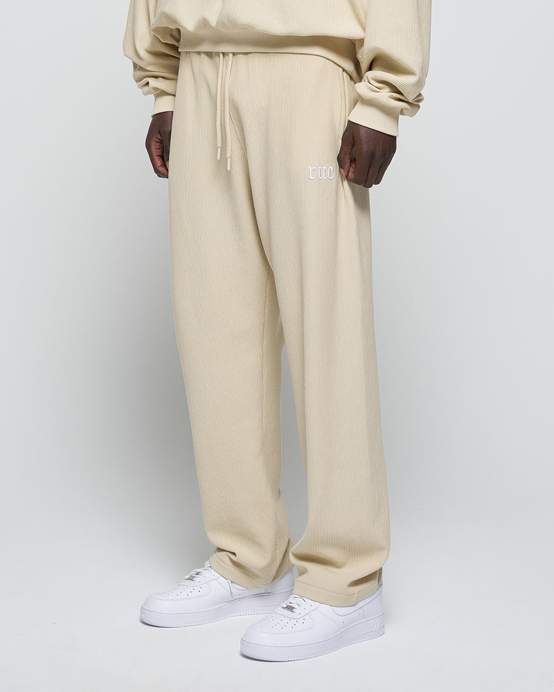 RUE Ribbed Sweat Pants Beige