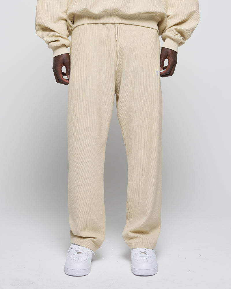 RUE Ribbed Sweat Pants Beige