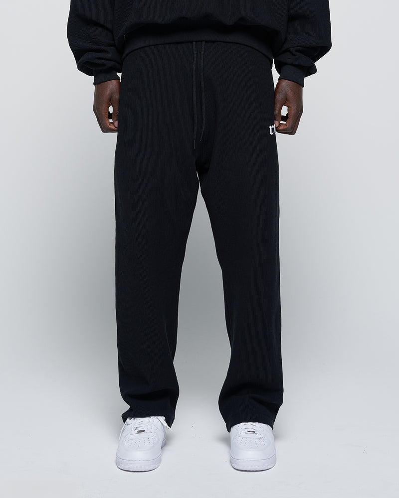 RUE Ribbed Sweat Pants Black