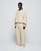 RUE Ribbed Sweat Polo Beige
