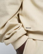 RUE Ribbed Sweat Polo Beige