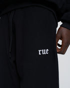 RUE Ribbed Sweat Pants Black