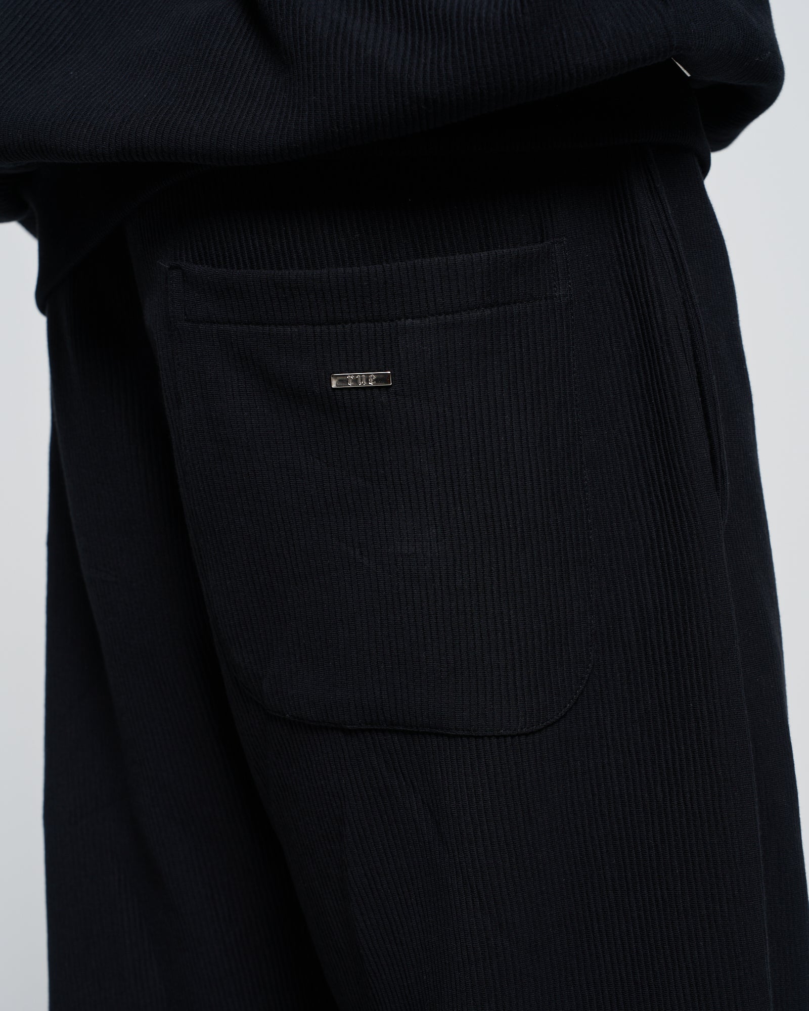 RUE Ribbed Sweat Pants Black